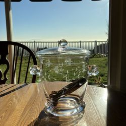 Princess House Ice Bucket With Tongs. New No Box. 