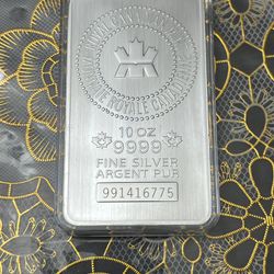 10oz Pure Silver Bar - Canadian Mint