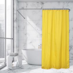 Yellow Extra Long Shower Curtain Polyester  79″L x 71″W