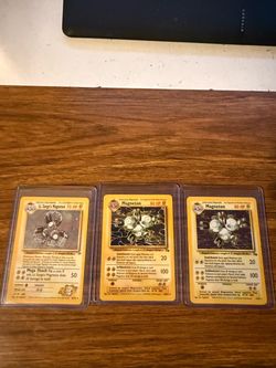 Pokémon Cards Lt. Surge's Magneton & Magneton Lot of 3