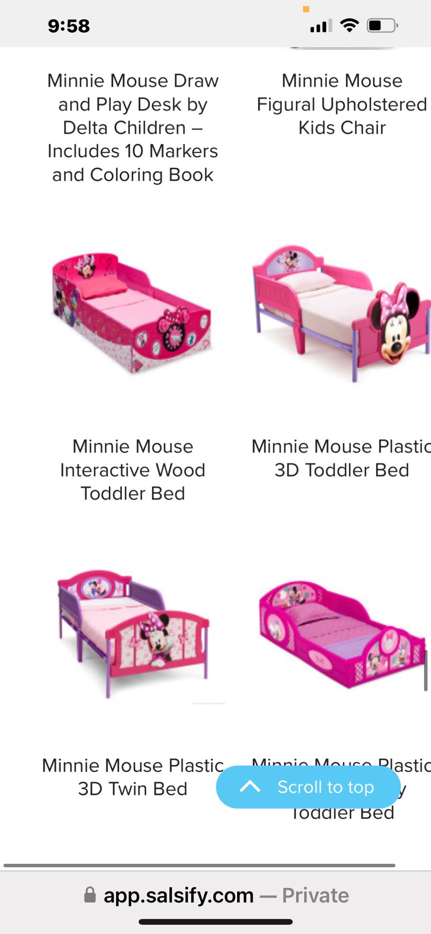 minnie mouse toddler bed s 299