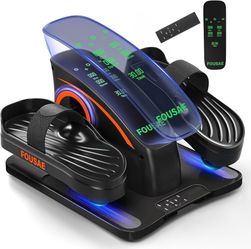 ONLY $55: Under Desk Elliptical Machine, Upgraded 6 Adjustable Resistance &15 Speeds