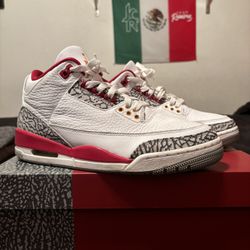 Air Jordan 3 Retro ‘Cardinal Red’ Size 8 men’s