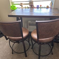 Bistro Style Wood Table w/ 4 Chairs