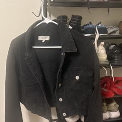 Black Crop Jean Jacket