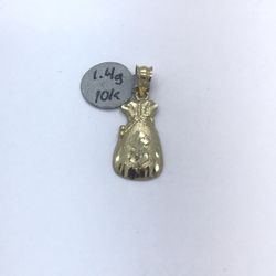 New Gold Money Sack Pendant 