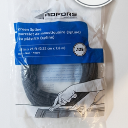 ADFORS Spline, .125 inches x 100 feet - Durable Window and Door Screen Spline - Black