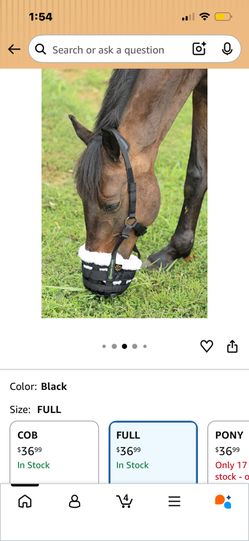 Deluxe Horse Grazing Muzzle with Fleece Fur Lining, Full Adjustable Neoprene Cushion Halter