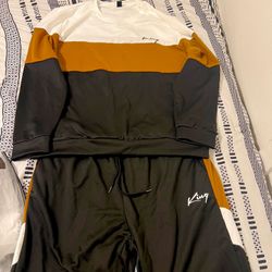 2XL Matching Top And Bottom Black brown white