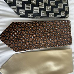 Robert Talbott Pack of 3 Silk Ties 3.75” Wide