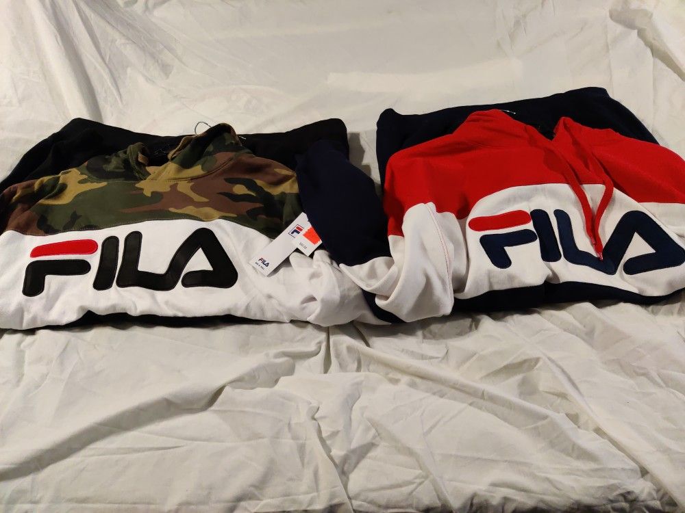 2 Fila Pullover Hoodie. Size 4XL