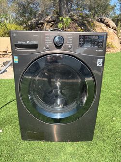 LG Black Steel Smart Front-Load Washer - TurboWash 360!