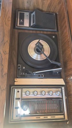 Vintage Electrophonic Stereo Console with Record Player, 8-Track, and AM/FM Radio