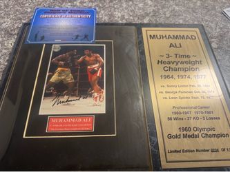 Muhammad Ali autographed photo with COA