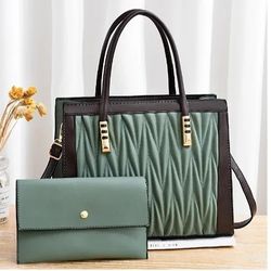 Boss Lady Shoulder Tote handbag and Clutch Purse

