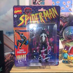 Spider-Man Signed Yuri Lowenthal Marvel Legends Symbiote Suit Action Figure