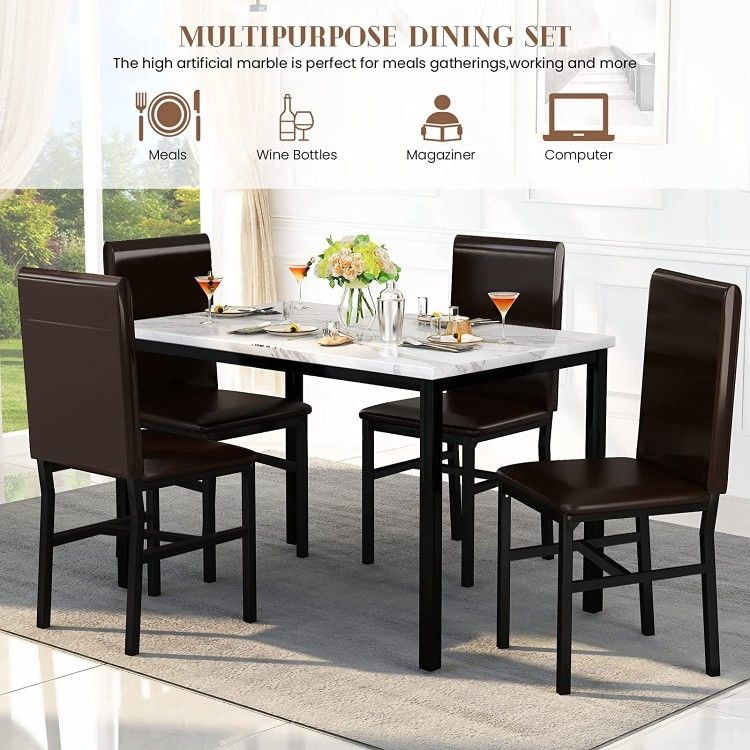 5 Pieces Dining Table Set