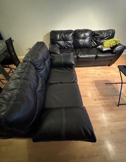 2 piece leather couch
