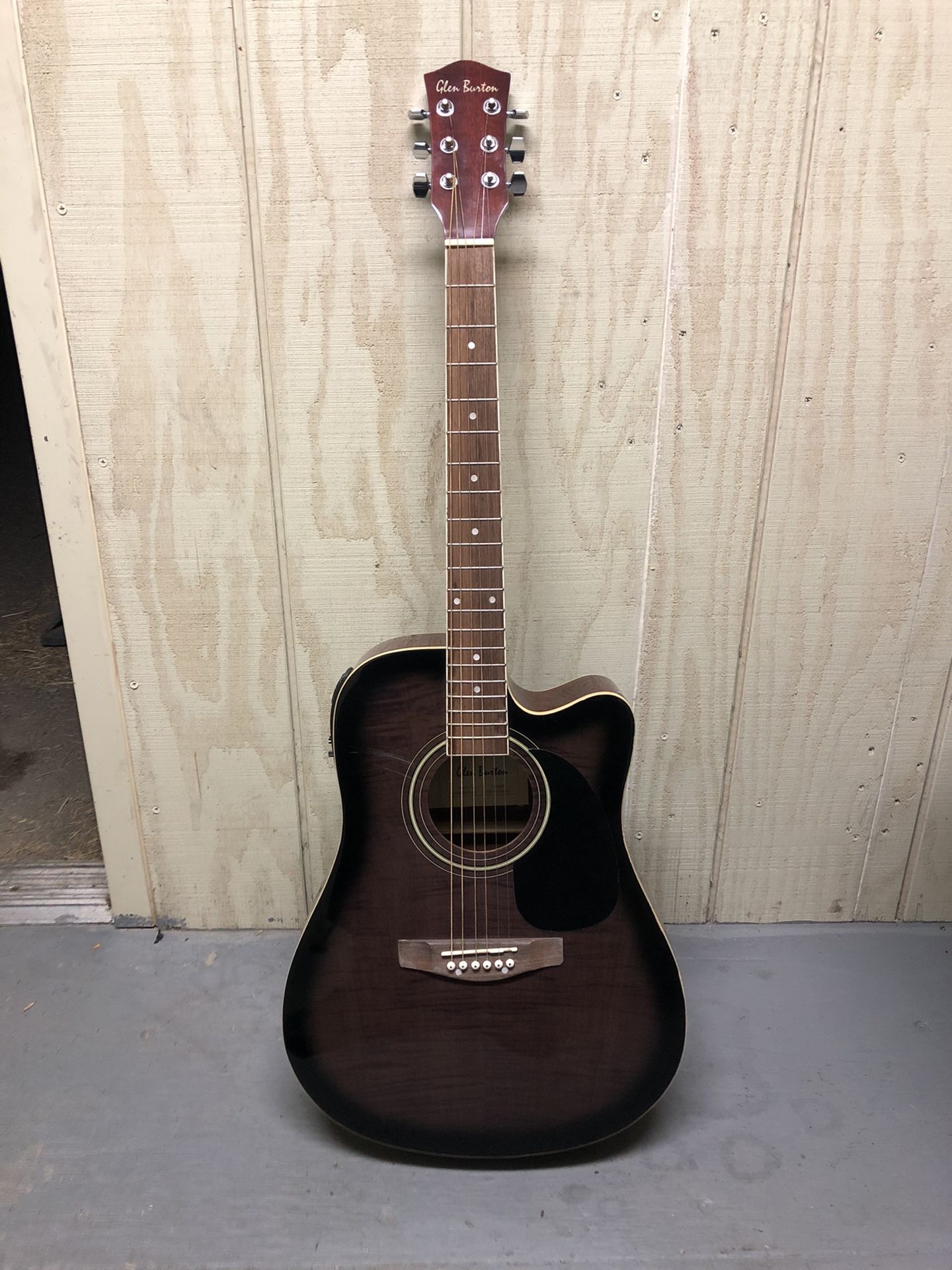 Glen Burton Acoustic/Electric Guitar + Amp, Case and More