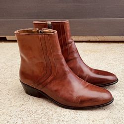 Vintage Stacy Adams Leather Dress Boots Size 9.5M