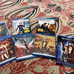 LOT 6 Resident Evil Blue Ray DVDs