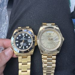 Two Gold Watches 40 mm