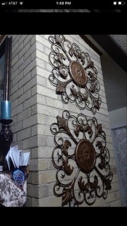 Wrought iron wall pieces