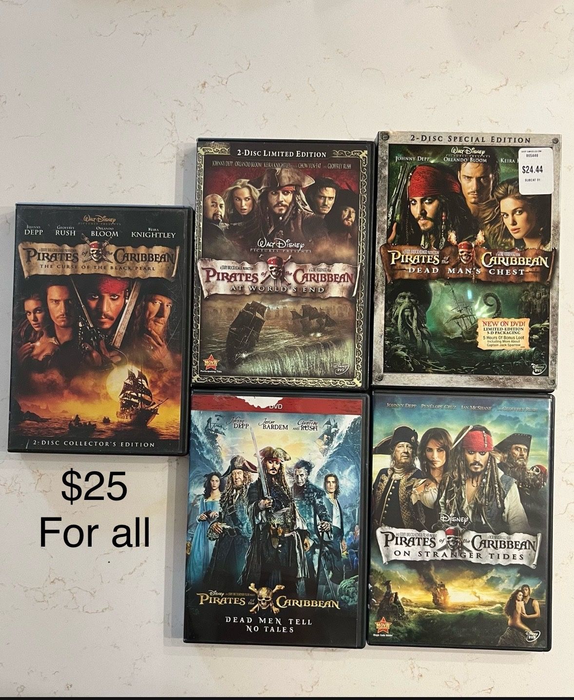 Pirates Of The Caribbean DVD’s