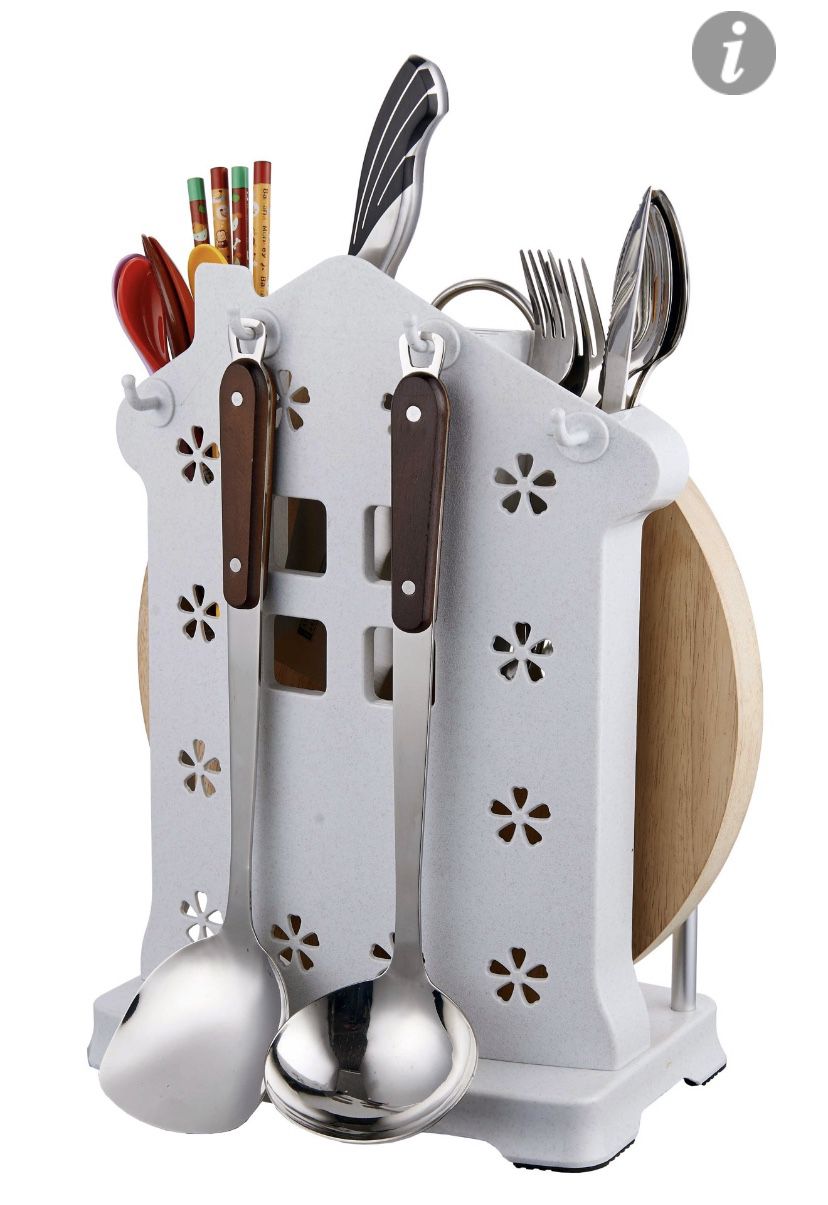 Uniware Super Quality Aluminum & ABS Cutlery Holder and Organizer, White