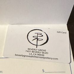 Bitter Root Pottery Gift Card (Worth $926)
