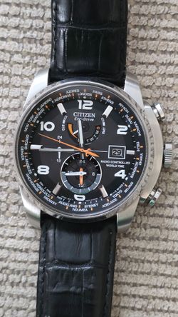 CITIZEN RADIO CONTROLLED WORLD TIME SOLAR MENS WATCH