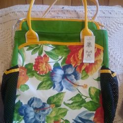 Boca Flowered Bag, NEW