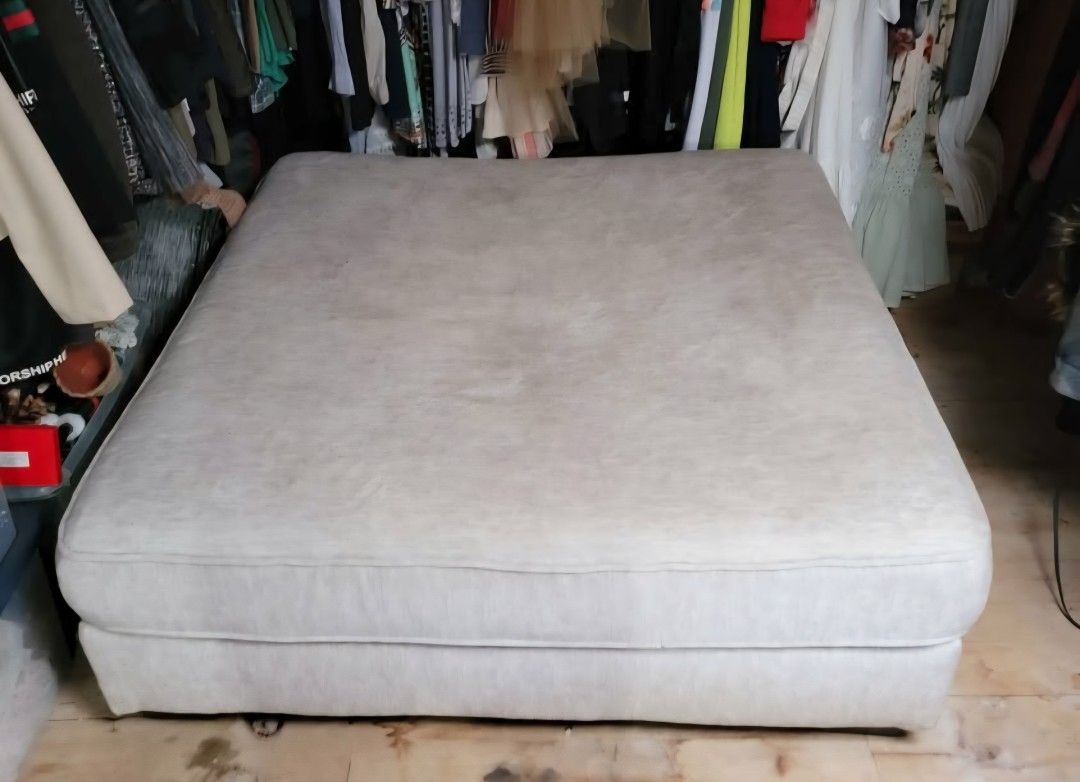 Xtra Large Beige Ottoman