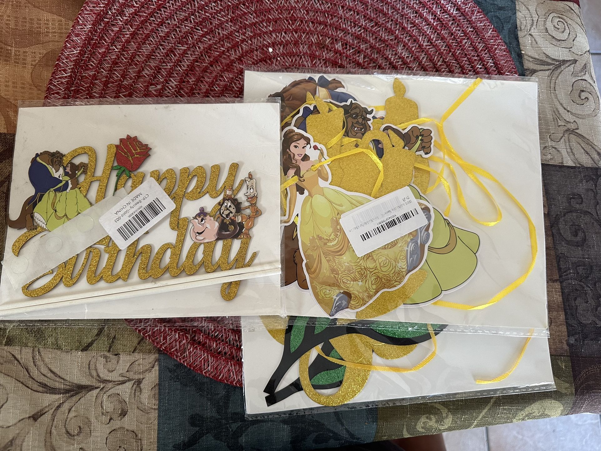 Disney Beauty and The Beast Party Banners