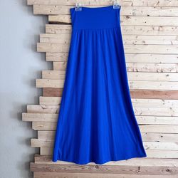 Lily Rose Cobalt Blue Aline stretchy Maxi Shirt size M