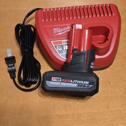 Milwaukee M12 High Output XC 5.0Ah+Charger Brand New No Low Offers/Trades. Price is Firm. Pickup in  Burien Yes Available 