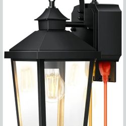 Porch Lights with Outlet, 16.5"
