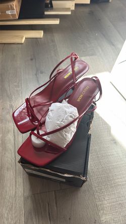 Burgundy fashion nova heel