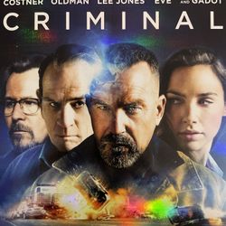 CRIMINAL (Blu-Ray + DVD + Digital) Kevin Costner + Tommy Lee Jones + Gal Gadot!