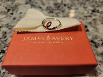 James Avery Silver Ring Letter L Script Size 9