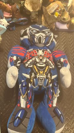 Build A Bear Blue Transformers Optimus Prime Plush Transforms Jointed Autobot