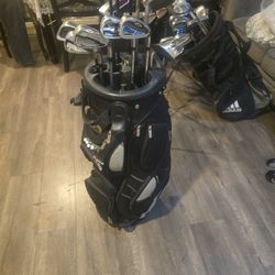 FULL GOLF CLUBS SET WITH BAG BOY GOLF REVOLVER  CART BAG(14 CLUBS)