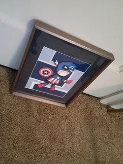 Captain America framed