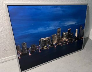 Big Miami skyline framed art print