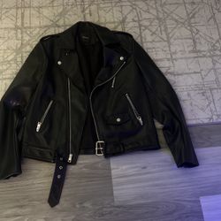 Theory Real Leather Black Jacket 