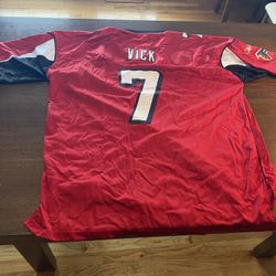 Atlanta Falcons Mike Michael Vick Jersey Mens 2XL XXL Red Reebok On Field Alternate Home