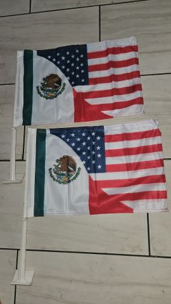 American Mexico Dual Car Flags 1 Pair $30 Firm On Price