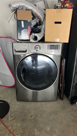 LG Front Load Electric Steam Dryer-Graphite Steel