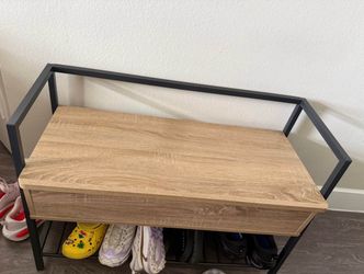 Shoe rack w/ storage.