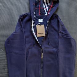 Navy Blue Burberry Zip up 